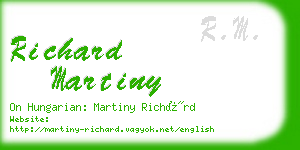 richard martiny business card